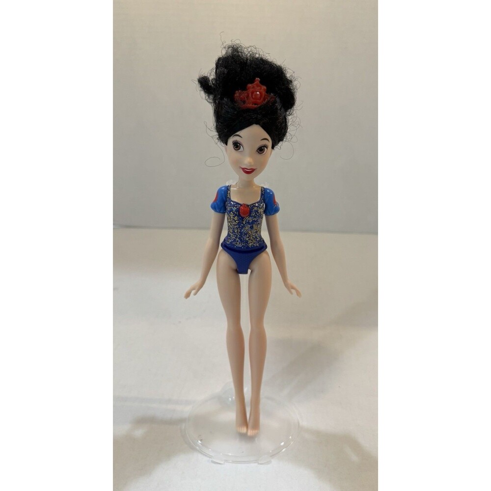 Disney Shimmer Princess Snow White Barbie Doll Mattel No Skirt & Clear Stand